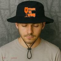 Trick or Wine Halloween Spider Web Bucket Hat thumb 2