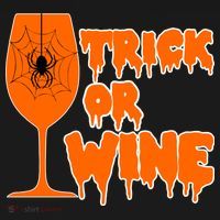 Trick or Wine Halloween Spider Web Bucket Hat thumb 4