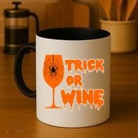 Trick or Wine Halloween Spider Web Coffee Mug thumb 4