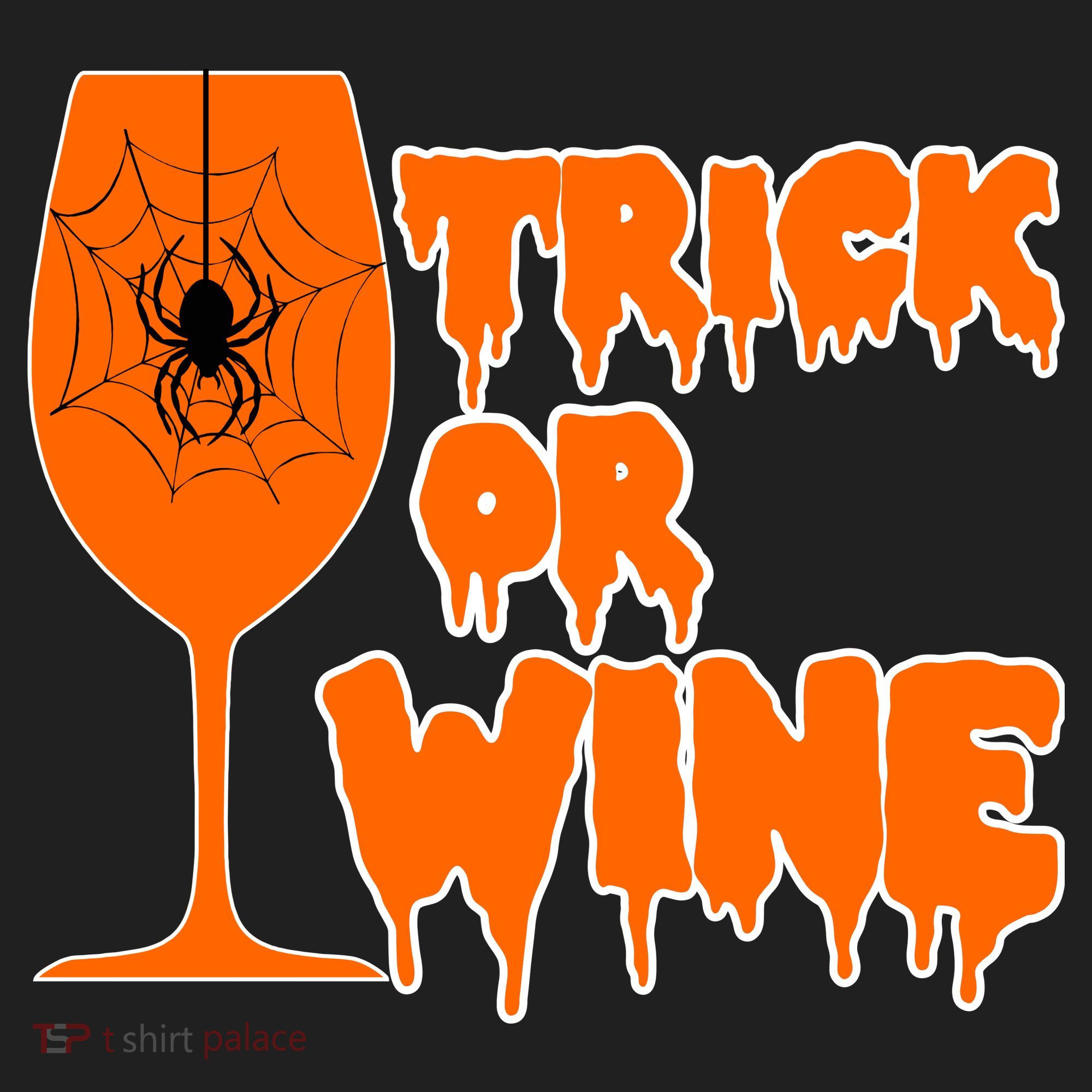 Trick or Wine Halloween Spider Web Beanie