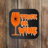 Trick or Wine Halloween Spider Web Coaster thumb 0