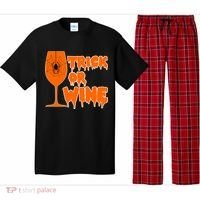 Trick or Wine Halloween Spider Web Pajama Set thumb 0