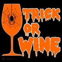 Trick or Wine Halloween Spider Web Pajama Set thumb 2