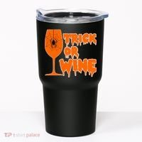 Trick or Wine Halloween Spider Web Tumbler thumb 0