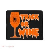 Trick or Wine Halloween Spider Web Mousepad thumb 0