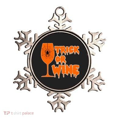 Trick or Wine Halloween Spider Web Ornament