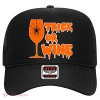 Trick or Wine Halloween Spider Web Hat thumb 0