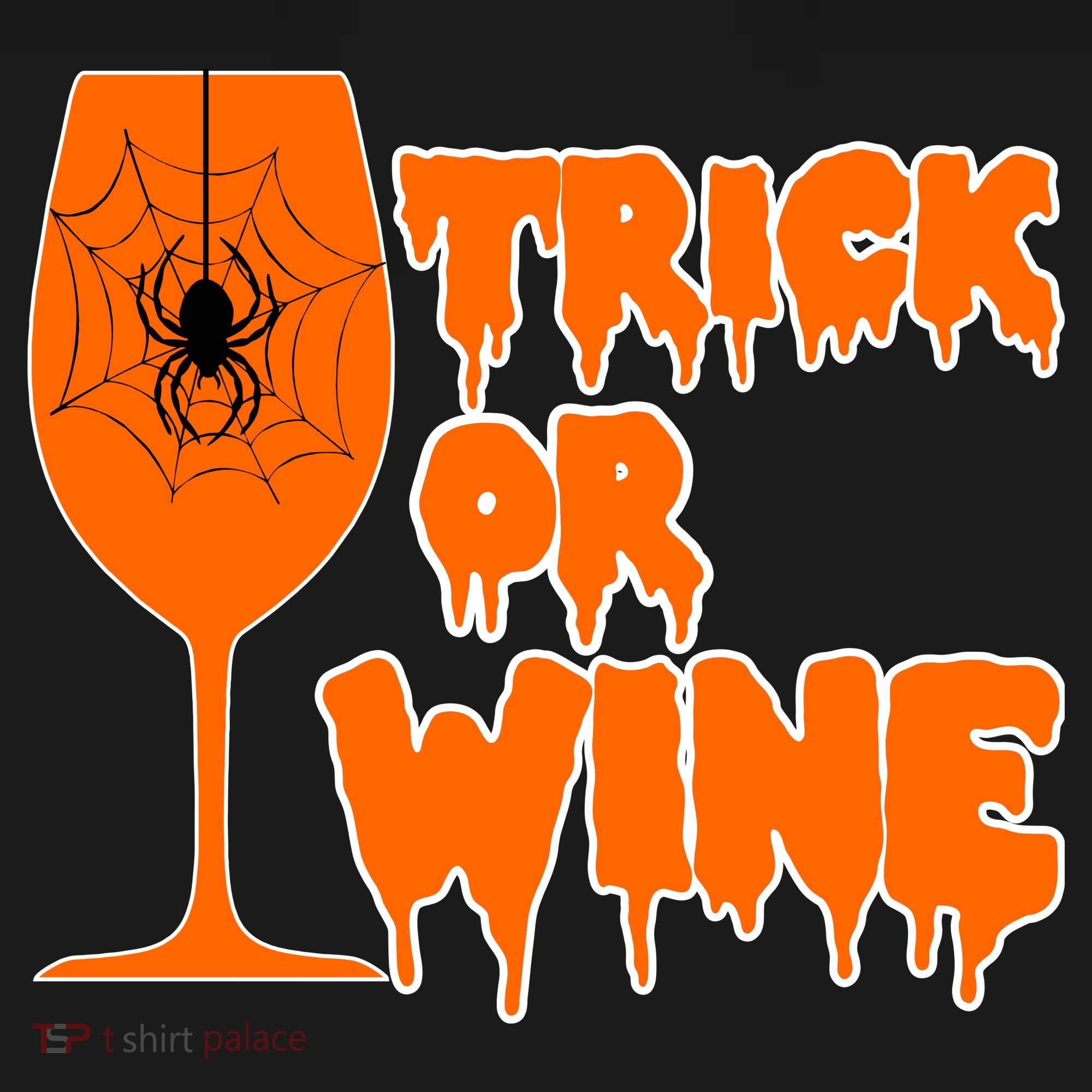 Trick or Wine Halloween Spider Web Toddler Hoodie