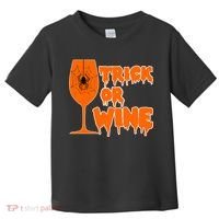 Trick or Wine Halloween Spider Web Toddler T-Shirt thumb 0