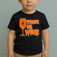 Trick or Wine Halloween Spider Web Toddler T-Shirt thumb 2