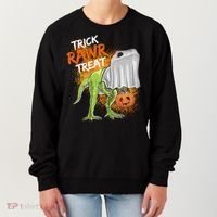 Trick Rawr Treat Halloween T Rex Dinosaur Women's Sweatshirt thumb 0