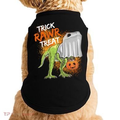 Trick Rawr Treat Halloween T Rex Dinosaur Doggie Tank