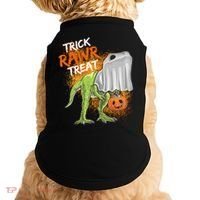 Trick Rawr Treat Halloween T Rex Dinosaur Doggie Tank thumb 0