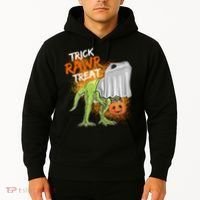 Trick Rawr Treat Halloween T Rex Dinosaur Hoodie thumb 2