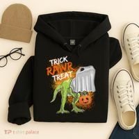 Trick Rawr Treat Halloween T Rex Dinosaur Hoodie thumb 4