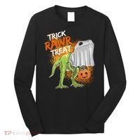 Trick Rawr Treat Halloween T Rex Dinosaur Long Sleeve Shirt thumb 0