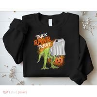 Trick Rawr Treat Halloween T Rex Dinosaur Sweatshirt thumb 2