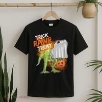 Trick Rawr Treat Halloween T Rex Dinosaur T-Shirt thumb 2
