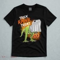 Trick Rawr Treat Halloween T Rex Dinosaur T-Shirt thumb 5