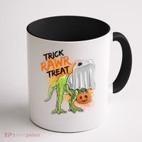 Trick Rawr Treat Halloween T Rex Dinosaur Coffee Mug thumb 1