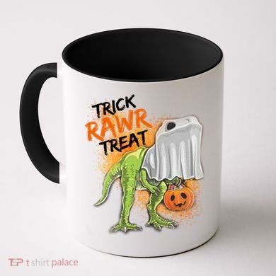 Trick Rawr Treat Halloween T Rex Dinosaur Coffee Mug