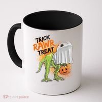 Trick Rawr Treat Halloween T Rex Dinosaur Coffee Mug thumb 0