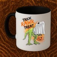 Trick Rawr Treat Halloween T Rex Dinosaur Coffee Mug thumb 2