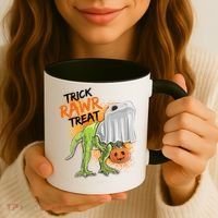 Trick Rawr Treat Halloween T Rex Dinosaur Coffee Mug thumb 3