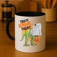 Trick Rawr Treat Halloween T Rex Dinosaur Coffee Mug thumb 4