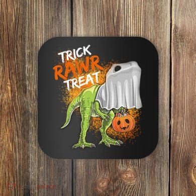 Trick Rawr Treat Halloween T Rex Dinosaur Coaster