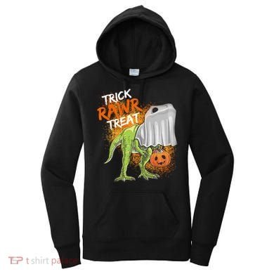 Trick Rawr Treat Halloween T Rex Dinosaur Women's Hoodie