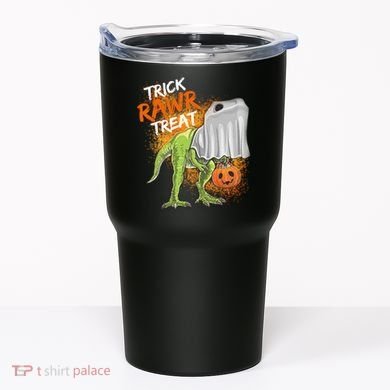 Trick Rawr Treat Halloween T Rex Dinosaur Tumbler
