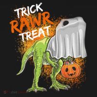 Trick Rawr Treat Halloween T Rex Dinosaur Ornament thumb 1