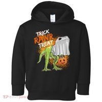 Trick Rawr Treat Halloween T Rex Dinosaur Toddler Hoodie thumb 0