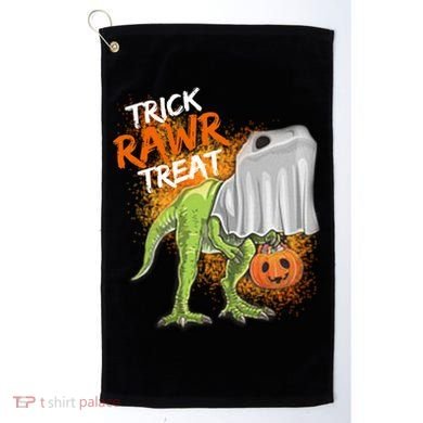Trick Rawr Treat Halloween T Rex Dinosaur Golf Towel