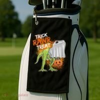 Trick Rawr Treat Halloween T Rex Dinosaur Golf Towel thumb 2