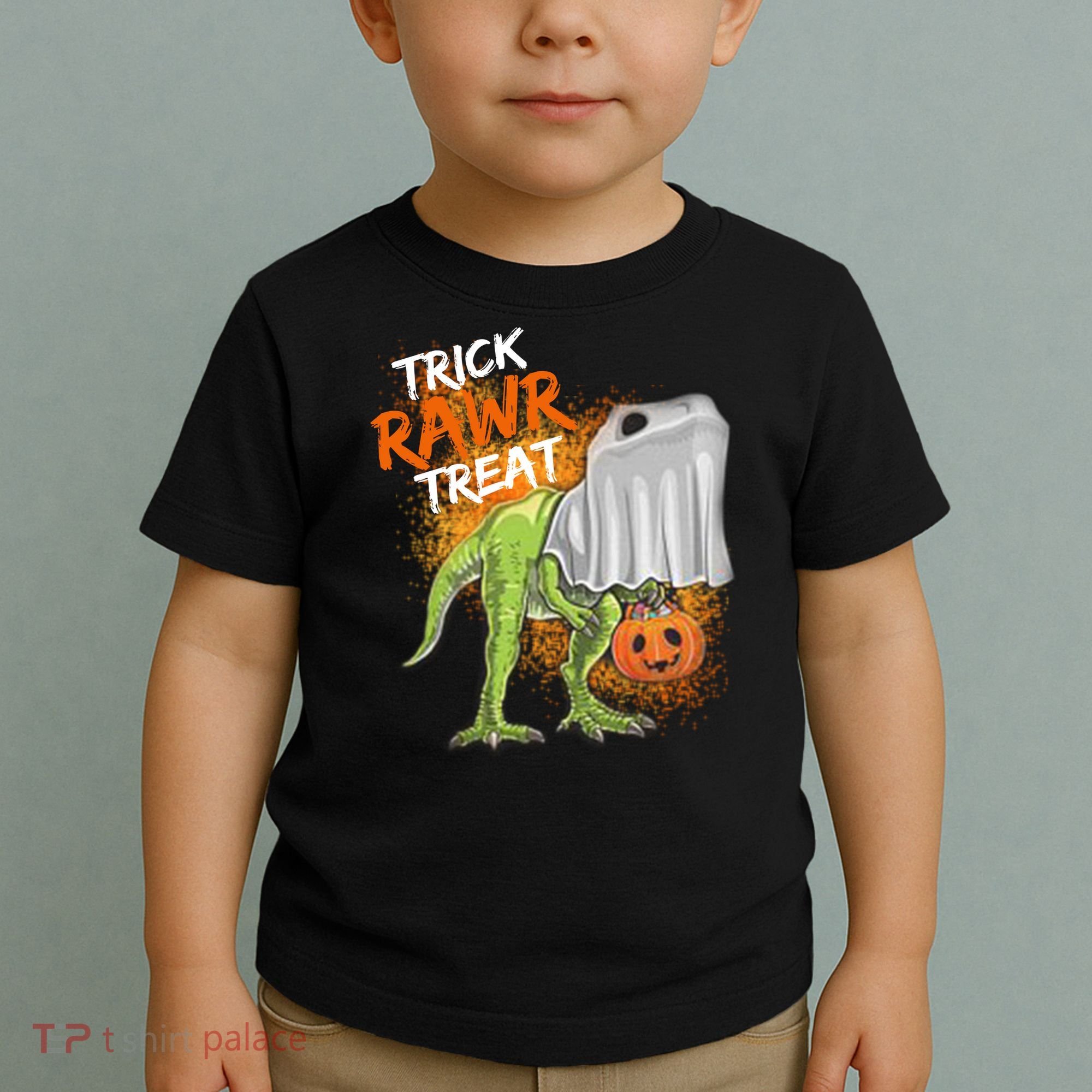 Trick Rawr Treat Halloween T Rex Dinosaur Toddler T-Shirt