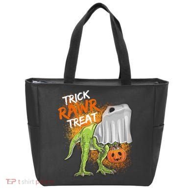 Trick Rawr Treat Halloween T Rex Dinosaur Tote Bag