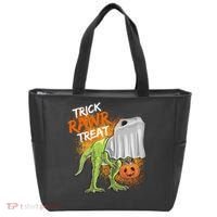 Trick Rawr Treat Halloween T Rex Dinosaur Tote Bag thumb 0