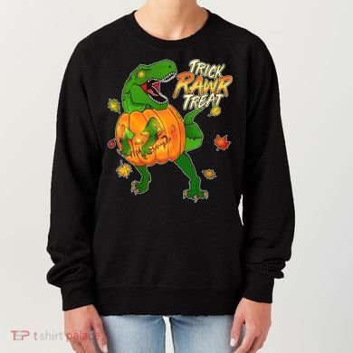 Trick RAWR Treat T-Rex Funny Halloween Women's Sweatshirt
