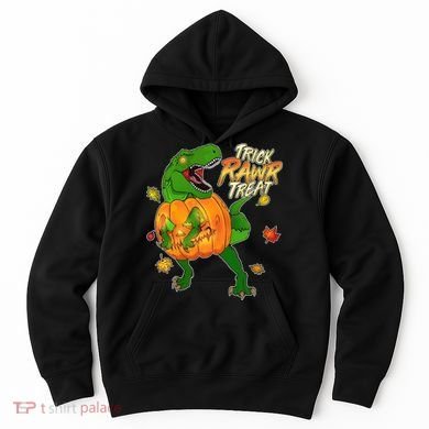 Trick RAWR Treat T-Rex Funny Halloween Hoodie