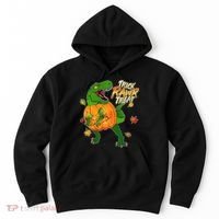 Trick RAWR Treat T-Rex Funny Halloween Hoodie thumb 0