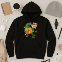 Trick RAWR Treat T-Rex Funny Halloween Hoodie thumb 3