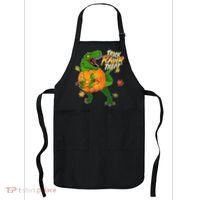 Trick RAWR Treat T-Rex Funny Halloween Apron thumb 0