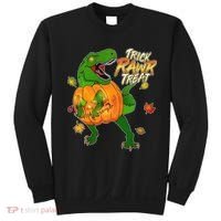 Trick RAWR Treat T-Rex Funny Halloween Sweatshirt thumb 0
