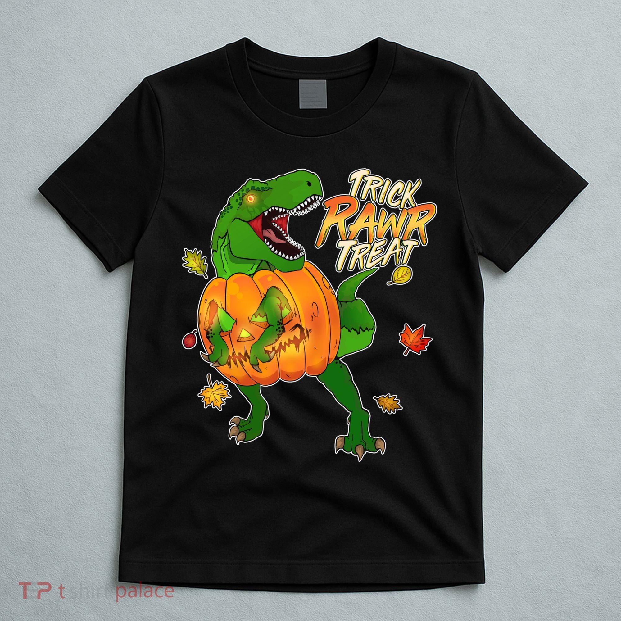 Trick RAWR Treat T-Rex Funny Halloween T-Shirt