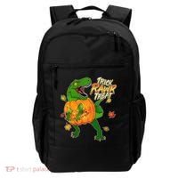 Trick RAWR Treat T-Rex Funny Halloween Backpack thumb 0