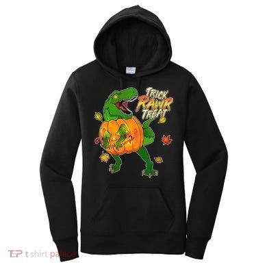 Trick RAWR Treat T-Rex Funny Halloween Women's Hoodie