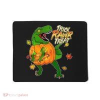 Trick RAWR Treat T-Rex Funny Halloween Mousepad thumb 0