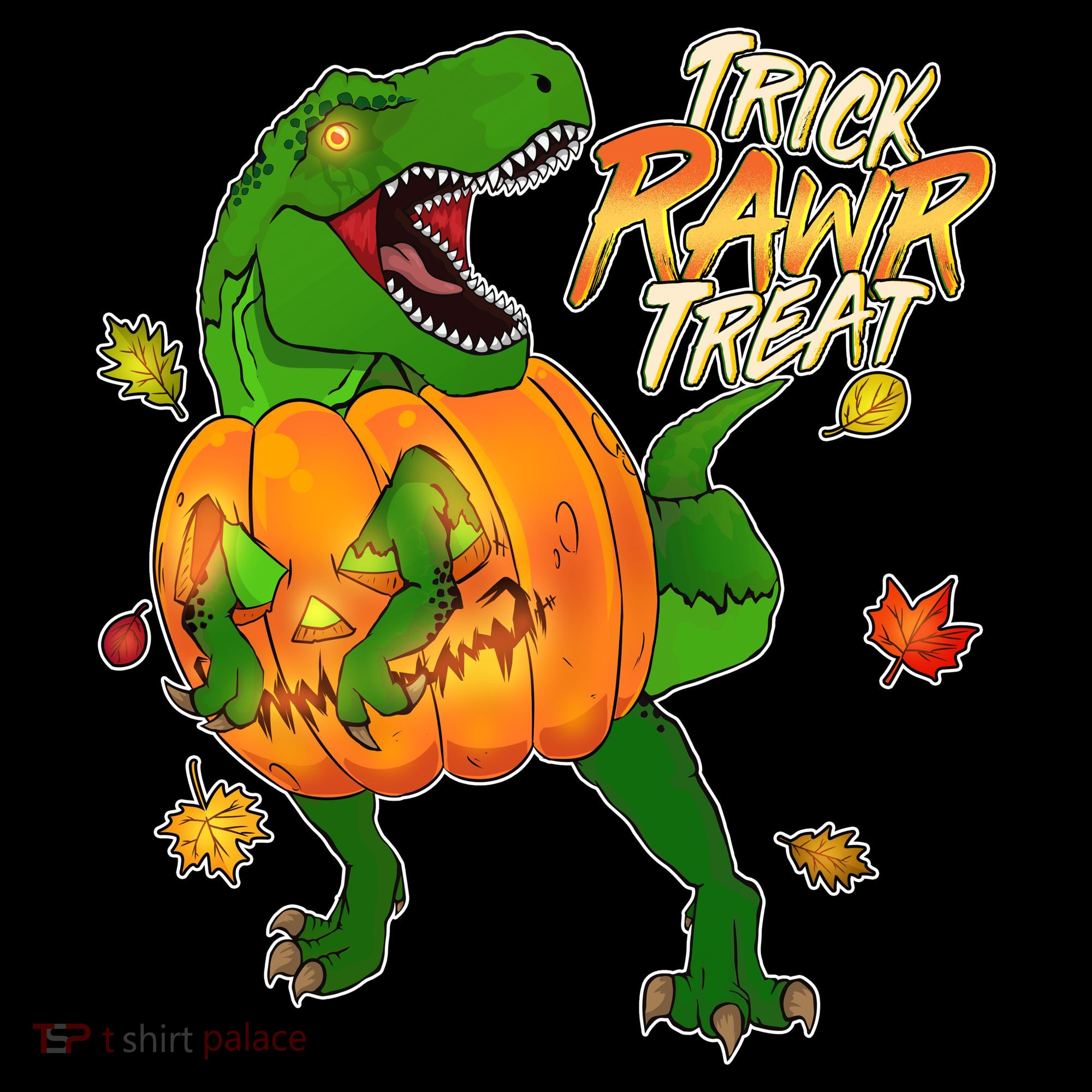 Trick RAWR Treat T-Rex Funny Halloween Ornament